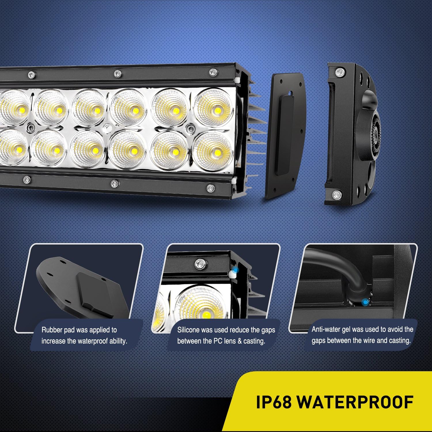 LED Light Bar Nilight 32 Inch 180W Spot Flood Combo LED Driving Lamp Off Road Lights LED Work Light Boat Jeep Lamp,2 Years Warranty: Automotive