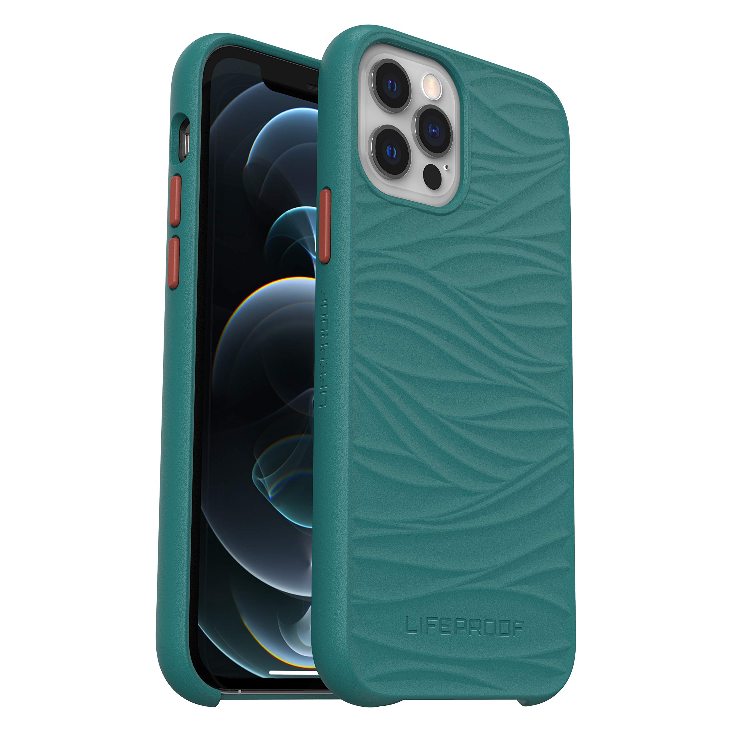 LifeProof Wake Case for iPhone 12 / iPhone 12 Pro, Shockproof, Drop proof to 2 Meters, Protective Thin Case, Sustainably made from Recycled Ocean Plastic, Teal