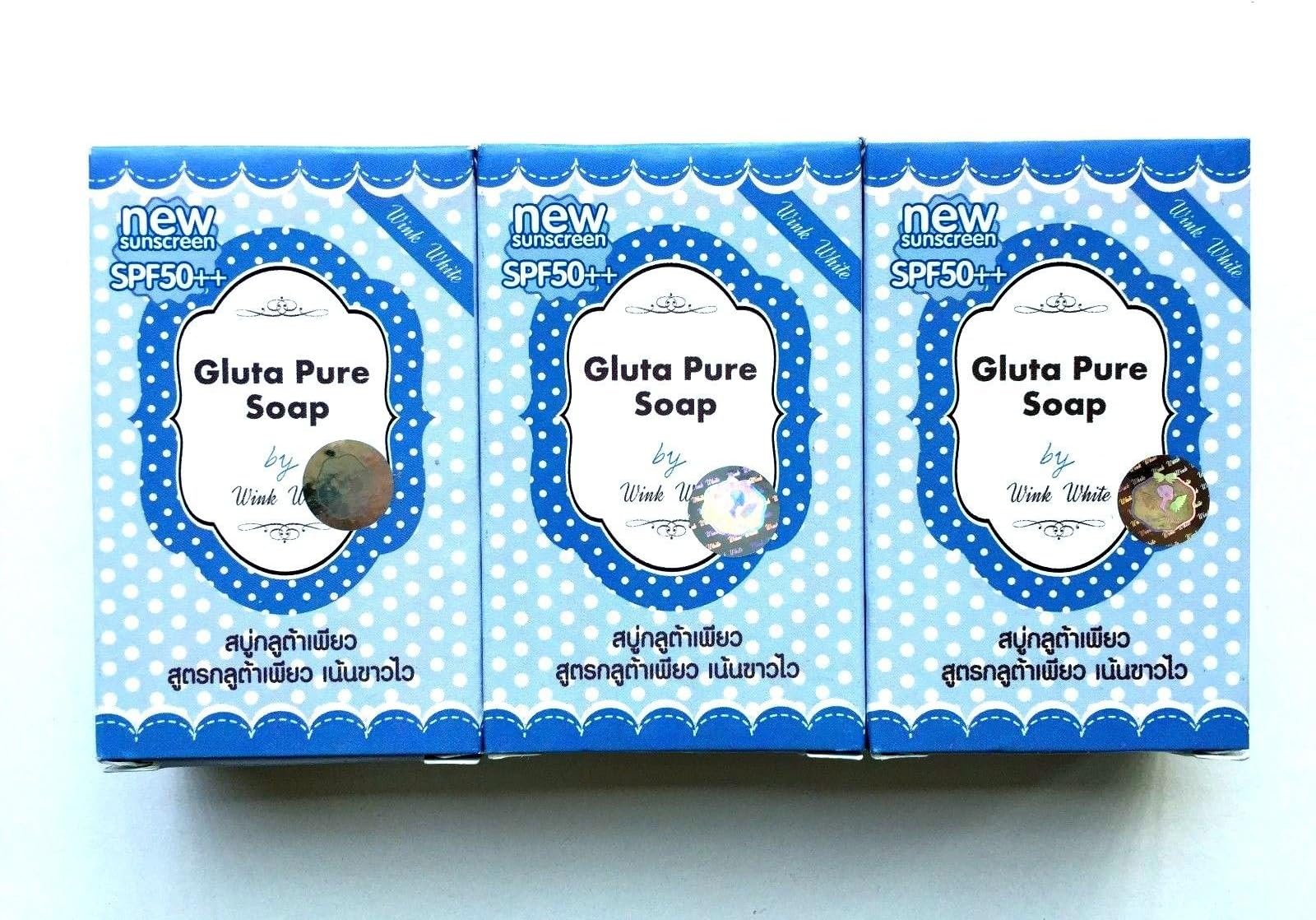 3x Gluta Glutathione Pure Soap Whitening Skin Beauty Bleaching Anti Aging 70 G by Downrung