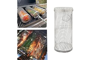 RUIGOU-GUOLONG 2023 new Stainless Steel Barbecue Cooking Grill Grate - Outdoor Round BBQ Campfire Grill Grid - Camping Picnic Cookware (20com)