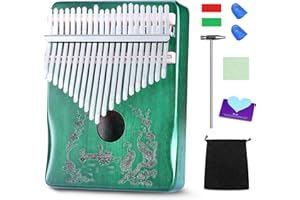 Lydesy Kalimba 21 Keys Thumb Piano Solid Wood Mbira Finger Piano for Beginners with Tuning Hammer, Study Guide, Storage Bag - Gift for Adults & Kids