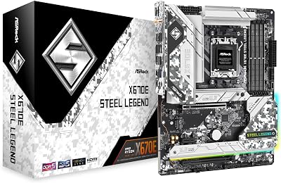 ASRock X670E Steel Legend Motherboard AMD AM5 ATX DDR5 Wi-Fi 6E PCIe5 M.2