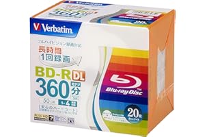 Verbatim 50GB 6x Blu-ray white label BD-R DL, 20-Disc 【Japan Import】