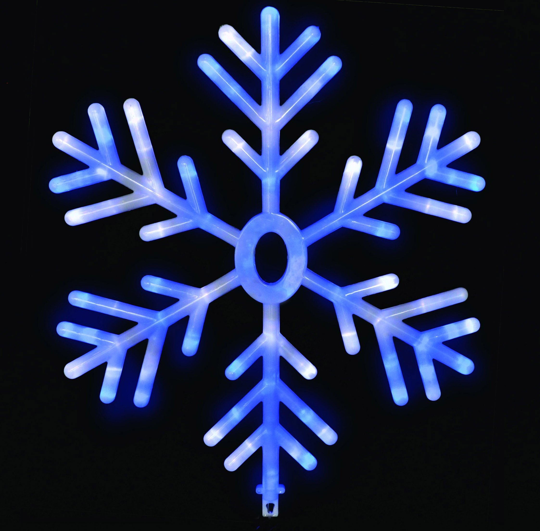 Christmas Concepts® 60cm (2ft) Light Up Snowflake Christmas Decoration Blue/White Colour Changing LED Lights