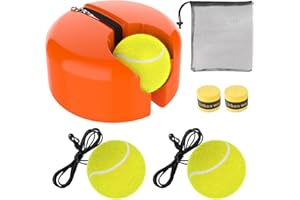 CHEGIF Tennis Trainer Rebounder Set,Solo Tennis Training Practice Equipment with 3 String Balls, Portable Tennis Trainer Rebound Ball Kit for Beginners Adults Sport Exercise