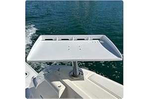 Five Oceans Cutting Board for Boat, 20" x 12" - Premium Fillet Table with Rod Holder Mount, Knife Slot, Plier Storage & Slotted Back - 1-Year Warranty - FO3936