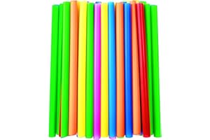 MAGIGIFT 100 Pcs Jumbo Smoothie Straws, Colorful Wide-mouthed Large Straw