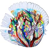 EUSTUMA Hand Blown Glass Tropical Fish Figurines Ornament,Sea Animal Sculpture for Fish Tank Aquarium,Sea Animals Collection for Birthday Gift,Glass Sculpture