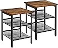 bijzettafel - donker - industrieel hout - industriële stijl