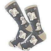 Pet Lover Socks - Fun - All Season - One Size Fits Most - For Women And Men – Dog Gifts (Bichon Frise Gifts - Socks)