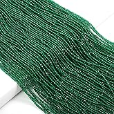 Emerald Loose Beads Artificial Faceted Round Punching Beads for Jewelry Making Necklace Bracelet 2mm 3 Strands