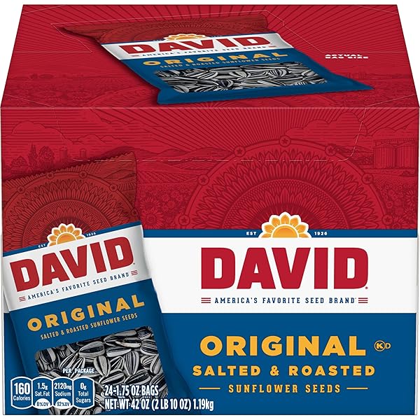 DAVID SUNFLOWER SEEDS, ORIGINAL FLAVOR, EASTER BASKET STUFFER...