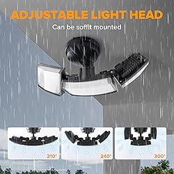 LUTEC 75W 8000 Lumen Floods Light Outdoor, Switch