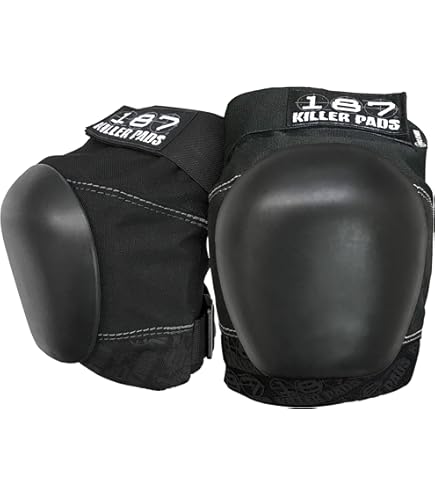 Amazon.com : 187 Killer Pads Fly Knee Pads - Grey w/White Caps