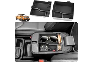 Ecarzo Center Console Organizer Tray for 2022 2023 2024 Ford Maverick Accessories Armrest Storage Box Coin Container 2PCS