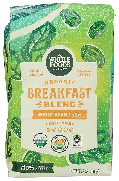 WHOLE FOODS MARKET, ORGANIC BREAKFAST BLEND WHOLE BEAN...