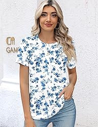 Kistore Women's Crew Neck Short Sleeve Cotton