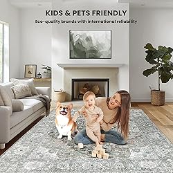 QD-Udreamy 6x9 Area Rugs - Machine Washable Rugs