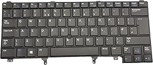 KBR Replacement Keyboard with Backlight Compatible for Dell Latitude E5420 E5430 E6220 E6230 E6330 E6320 E6420 E6430 Series Laptop