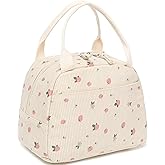 BTOOP Lunch Box for Women Girls Insulated Lunch Bag Cute Corduroy Lunchbox Adults Small Lunch Tote Bags Reusable Cooler for Work Office School Picnic Travel