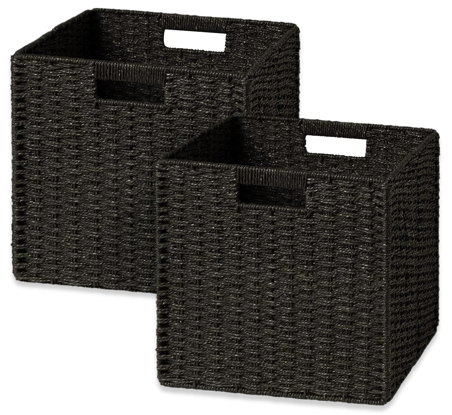 Paper Rope Storage Face UBBCARE 2 Pack Wicker Basket,11L×11H×10.5W inch Woven Paper Rope ...