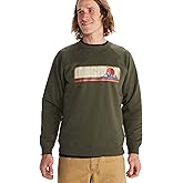 MARMOT Men's Montane Crew Sweatshirt - Screen Printed Graphic on Warm, Breathable, Eco-Friendly Cotton/Poly Blend