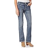 WallFlower Womens Luscious Curvy Bootcut Mid-Rise Bling Insta Stretch Juniors Jeans (Standard and Plus)