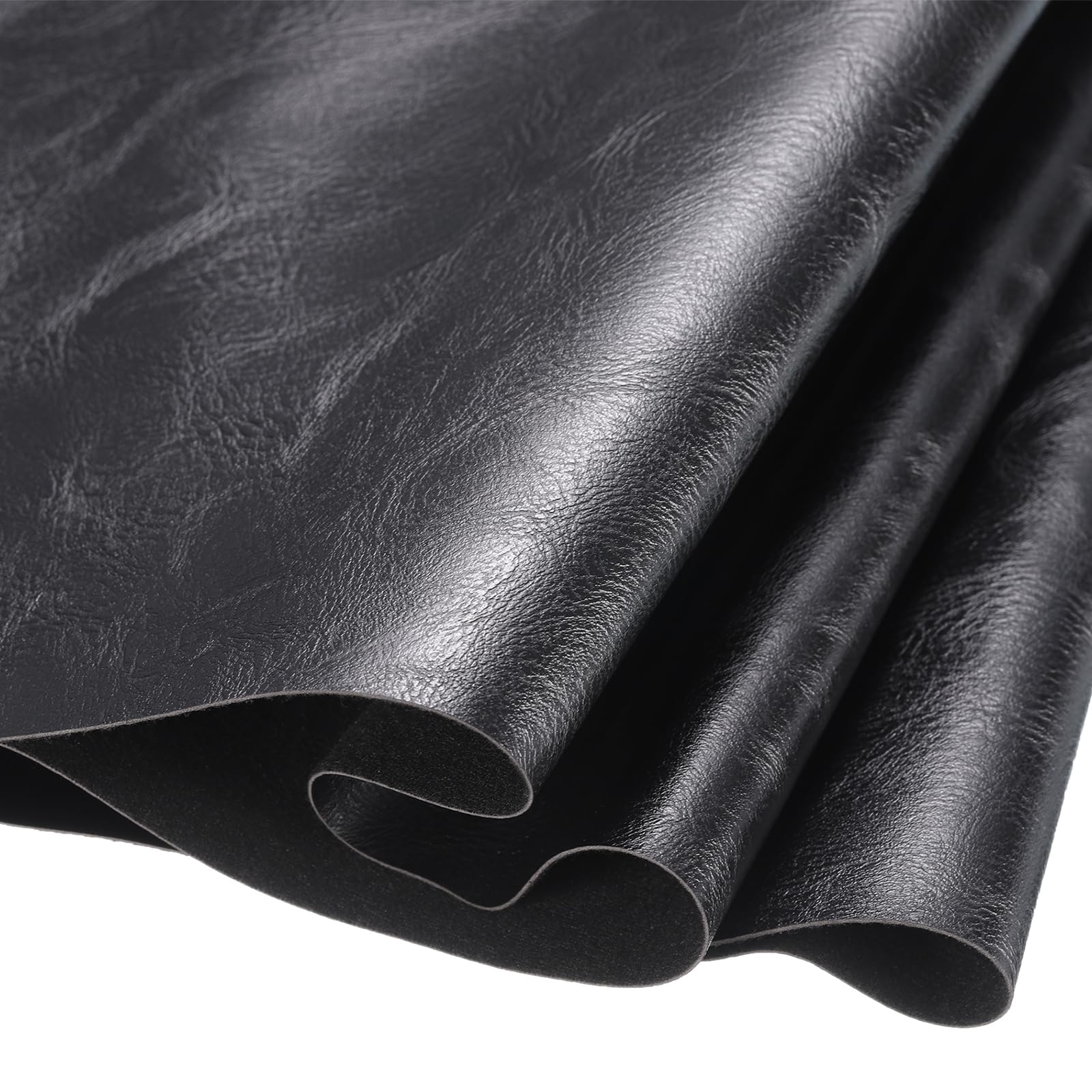 DMiotech 1 Pack 54 Inch x 72 Inch Faux Leather Strip Furniture Cover Wooden Pattern Black PU Leather Roll for Handmade DIY Craft Projects