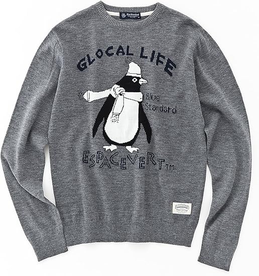 Amazon ブルースタンダード Blue Standard ペンギン柄ジャガードセーター セーター 通販