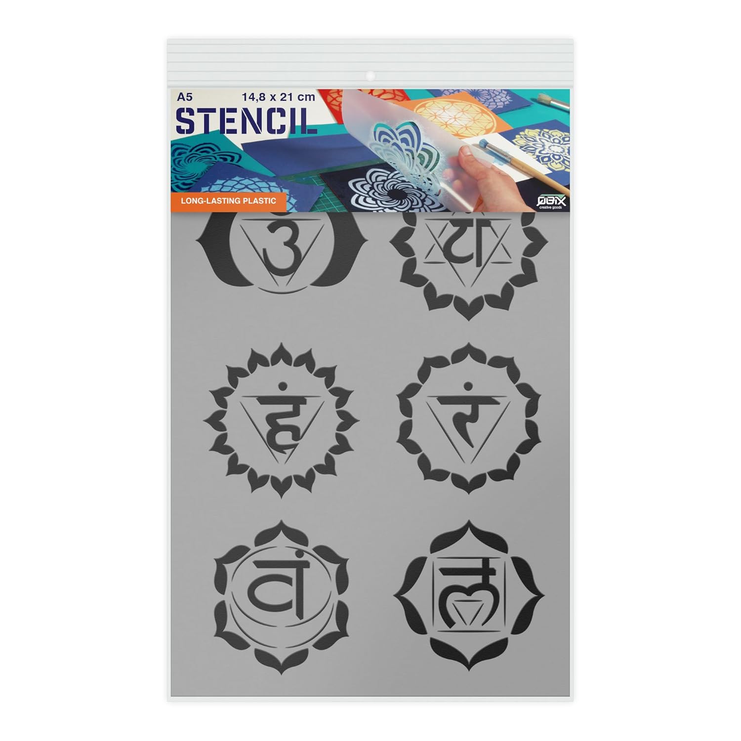 meditation stencil qbix chakra stencil all chakras stencil