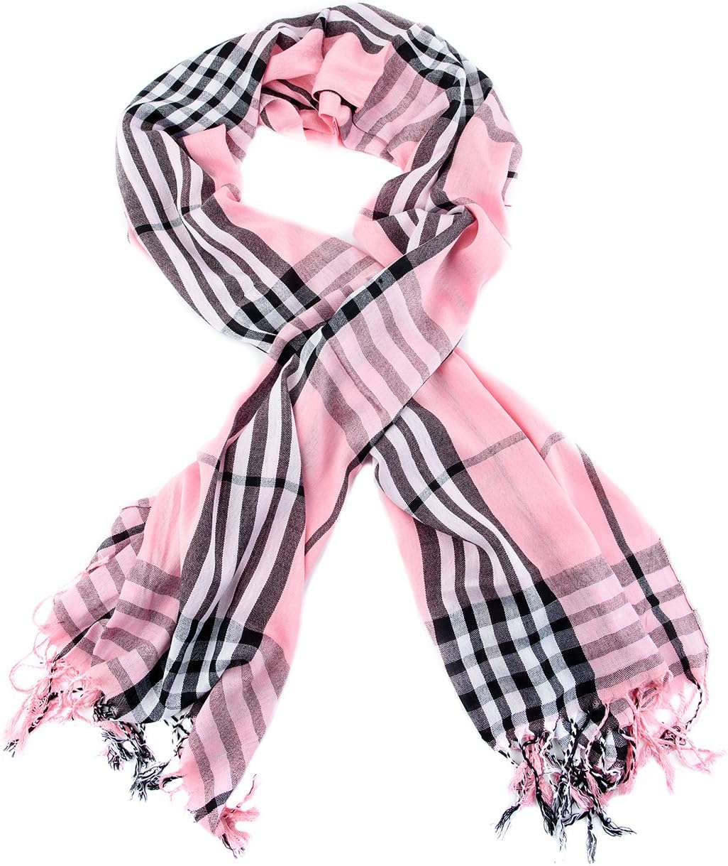 Classic Designer Inspired Plaid Large Throw Scarf Shawl