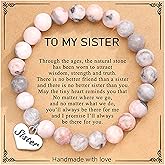 MFTRADING Beaded Bracelet for Women Inspirational Gifts to My Mom Daughter Gramdma Sister Best Friends Birthday Gift Nature Stone Bracelet