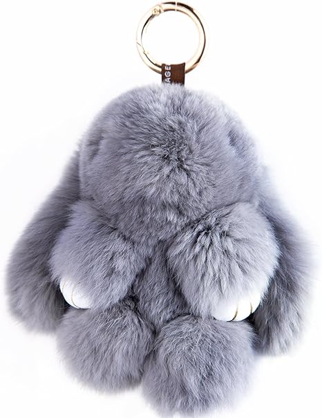 Amazon ウサギ キーホルダー バニー ぬいぐるみ キーチェーン かわいいうさぎキーリング 大きいふんわりラビットファー車ペンダント ふわふわ チャーム バッグ飾り やわらかいプレゼント おもちゃ おもちゃ