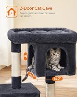 Feandrea Cat Tree Tower 84 cm Large Perch 56 x 40 cm for Large Cats view 4