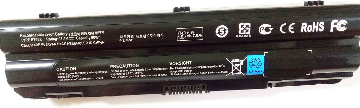 7XINbox 90Wh 11.1V R795X JWPHF J70W7 Laptop Battery compatible with Dell XPS 17 15 14 L702X L701X L502X L501X L401X 15-L501X 15-L502X 17-L701X 17-L702X 312-1123 312-1127