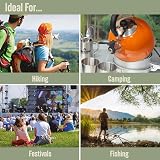 Milestone Camping 2L Whistling Kettle Aluminium Lightweight Orange view 3