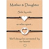 MANVEN Valentines Day Gifts for Daughter Kids Mother Daugther Bracelets Jewelry Christmas Birthday Gifts Mommy and Me Matching Heart Bracelet