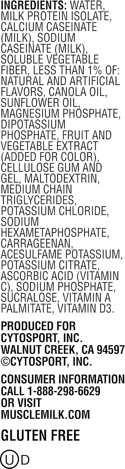 Muscle Milk Genuine Protein Shake, Strawberries 'N Crème, 25g Protein, 14 Fl Oz, 12 Pack: Health & Personal Care