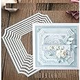 8Pcs/Lot Irregular Frame Metal Die Cuts,Flower Frame Square Wedding Card Cutting Dies Cut Stencils for DIY Scrapbooking Album Decorative Embossing Paper Dies for Card Making