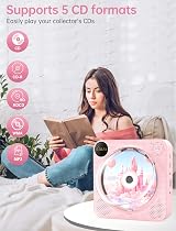 Arafuna Portable CD Player with Bluetooth 5.0 Speakers Remote LCD Display view 2