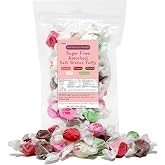 Sugar Free Salt Taffy Assorted &ndash;Diabetic Candy, Keto Friendly&ndash;Individually Wrapped Pieces &ndash; Strawberry, Cinnamon, Chocolate, Peppermint &amp; Vanilla &ndash; Sugar Free Taffy, 10 oz Resealable Bag