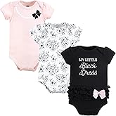 Hudson Baby Unisex Baby Cotton Bodysuits, Toile Black Dress, 9-12 Months