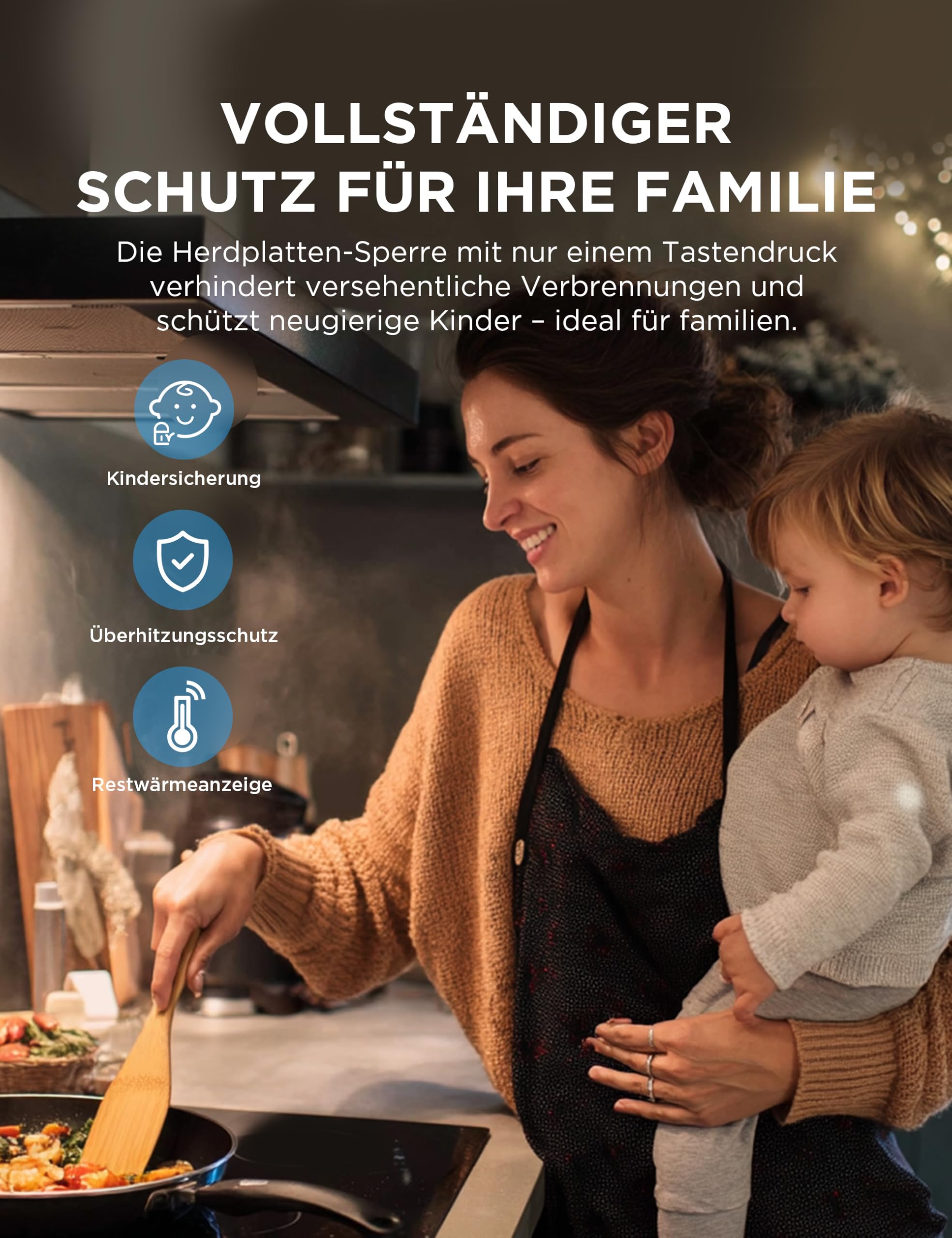 Midea MIH741F238K0 Induktionskochfeld, 4 Kochzonen, 7400W 5