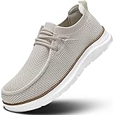 Mens Boat Loafers Slip-on Casual Mesh Walking Shoes Business Oxfords Sneakers Work Lightweight Comfortable Soft Sole