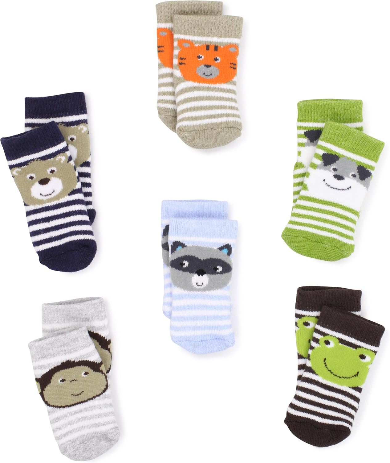 Carter's Baby Boys' Hosiery Newborn Six Pack Terry Face