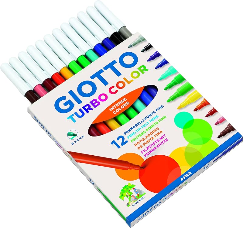 Turbo Color pennarelli in astuccio da 12 colori