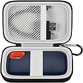 GWCASE Hard Case for SanDisk Extreme Portable External Solid State Drive | Protective Storage Bag Fits for SanDisk 500GB/ 1TB/ 2TB/ 4TB/ 8TB SSD, Carring Travel Holder for USB Cables (Box Only)-Black