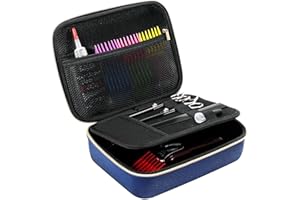 ProCase Hard Travel Case for Hair Clippers, Hair Cutting Barber Supplies Holder, Trimmer Organizer Storage Bag for Hatteker/Oneisal/Wahl 7Star/Andis Men Razor Guard Grooming Kits -Navy