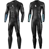 Synergy Triathlon Wetsuit 3/2mm - Volution Full Sleeve Smoothskin Neoprene for Open Water Swimming
