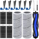 15 Pack Accessories KIt for Ecovacs Deebot X11 OmniCyclone/ X11 Pro/ X11 Pro Omni/ X11 Vacuum Cleaner, Replacement Parts 1 Main Brush 2 Mop Roller 6 Side Brush 4 Filter 2 Install Tools